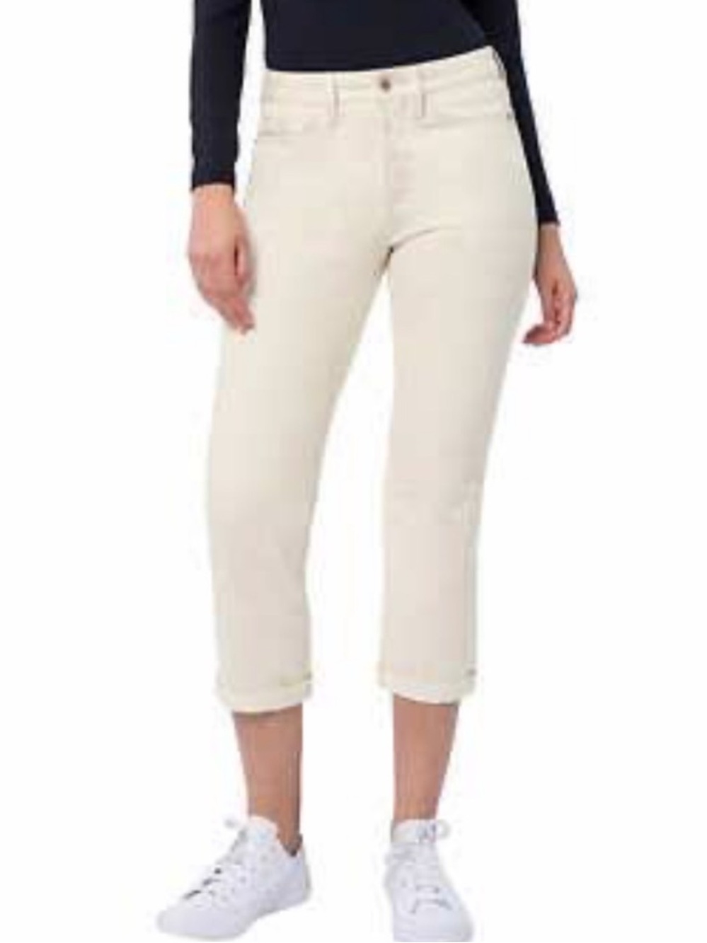 ☀️NWT Santana Tummy Control Capri Jeans Size 6 Off White